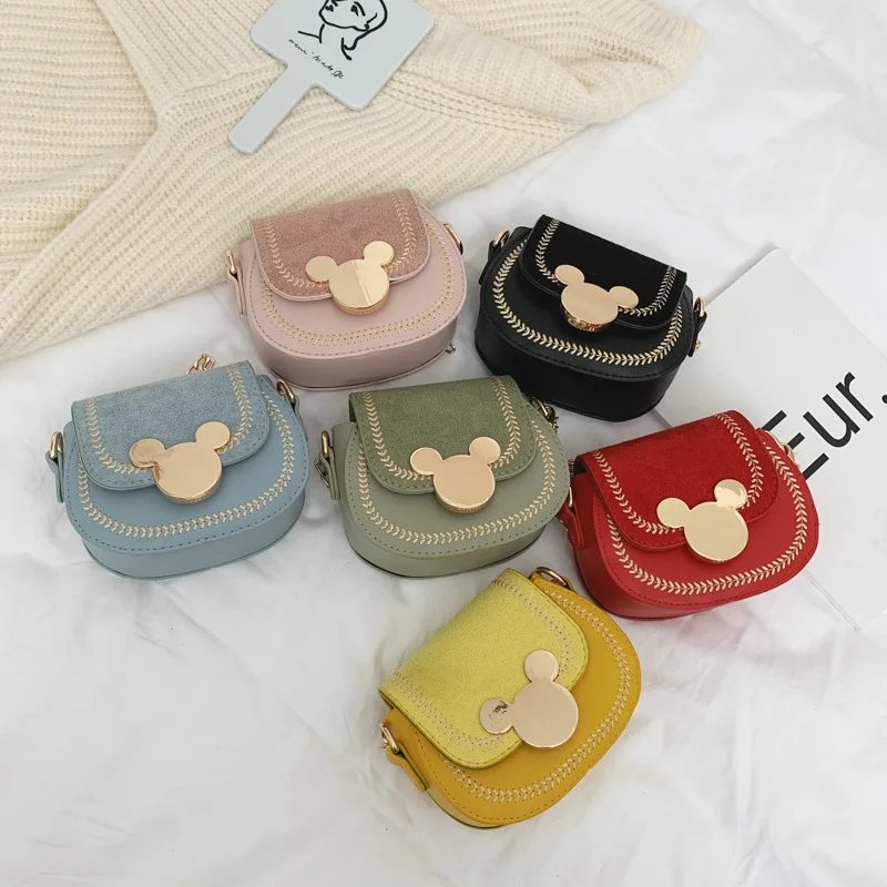 

mouse lady messenger shoulder bag girls PU handbag mini coin purse women children cartoon shopping bag