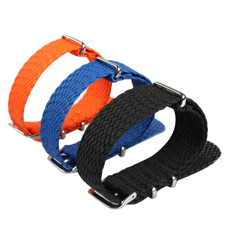 

Customized Fashionable Style 16mm 18mm 20mm 22mm Perlon Strap Watch Bands Perlon Watch Strap Belt, Black / red / brown / blue / pink etc.