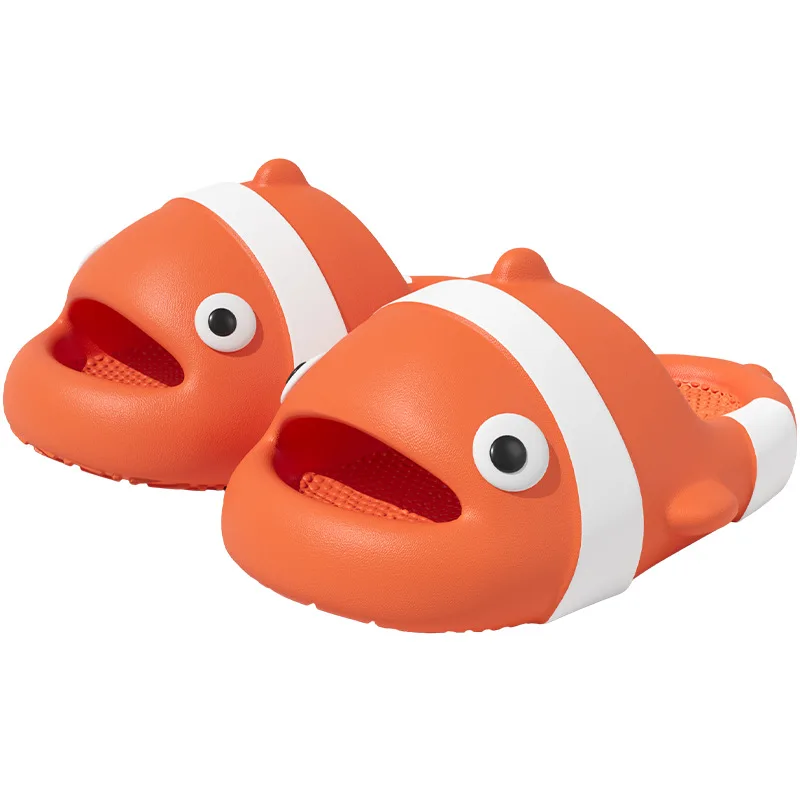 

Dropshipping Custom Logo Cute Clownfish Designer Slippers Kids EVA Slides Slippers for Boys and Girls