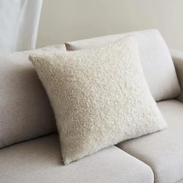 Luxury 100% Wool Cashmere Throw Pillow Soft Touch Back Support for Bedroom Sofa Home Decor Outdoor Use