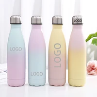 

1l 17oz 700ml 350ml 500ml Leak Proof Straws Sport Lid Insulated Cola Shaped Water Sublimation Stainless Steel Vacuum Cola Bottle