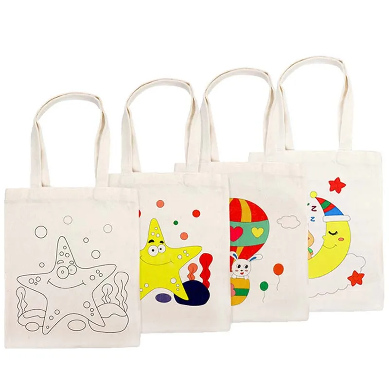

Diy Art Graffiti Painting Bag Handbag Coloring Pictures Cotton Canvas Graffiti Bag Graffiti Canvas Bag