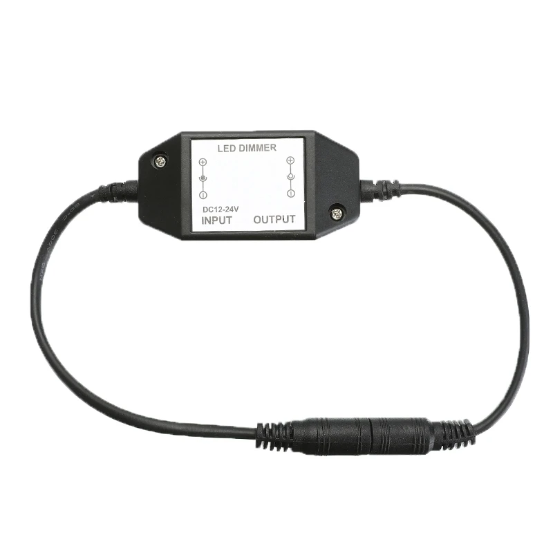 
LED Dimmer 12V 2A 24W Knob LED Dimmer Inline Dimming Switch ON OFF For Single Color LED Strip Light 