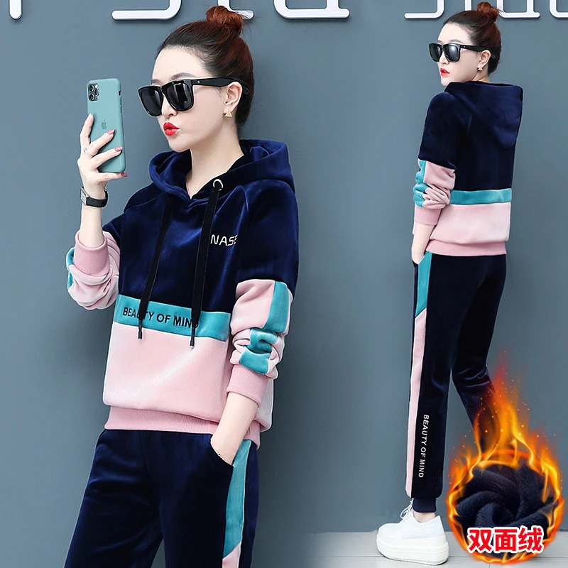 

Droma in stock 2020 fall latest design fashion print jacket with long pants luxury stylish custom logo two piece sets for women, Picture color