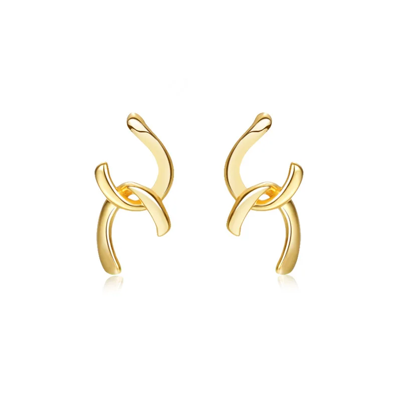 

VIANRLA 925 Sterling Silver Jewelry Minimalist Double C Earrings For Women Free Laser Logo Wholesale