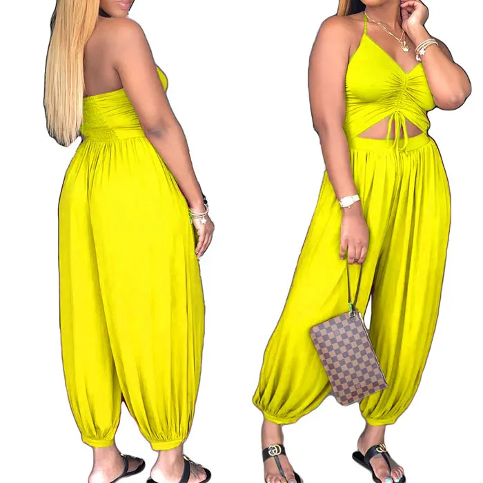 

Comfortable Wide Leg Pants New Summer Women Romper Jumpsuit Clothing
