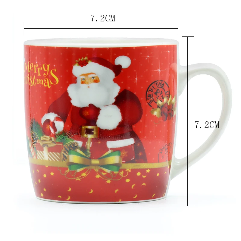 

Custom Logo Coffee Cup Ceramic Christmas Mug With Spoon Wholesale Ceramic Cups, Customized color