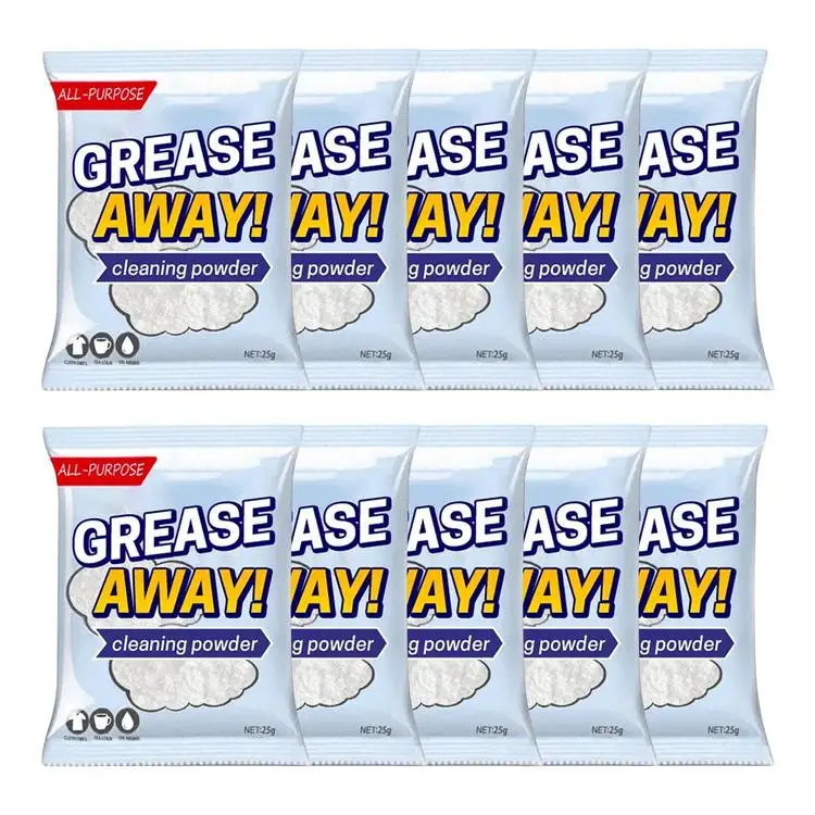 

GreaseAway Cleaning Powder No Damage Stain Remover Degreaser Kitchen Workbench Grease Channel Powder Cleaner 25G