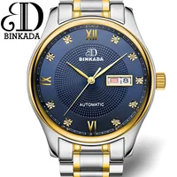 

BINKADA 2019 Top Mechanical Luxury Brand Skeleton Automatic Fashion Business Waterproof Watch for men