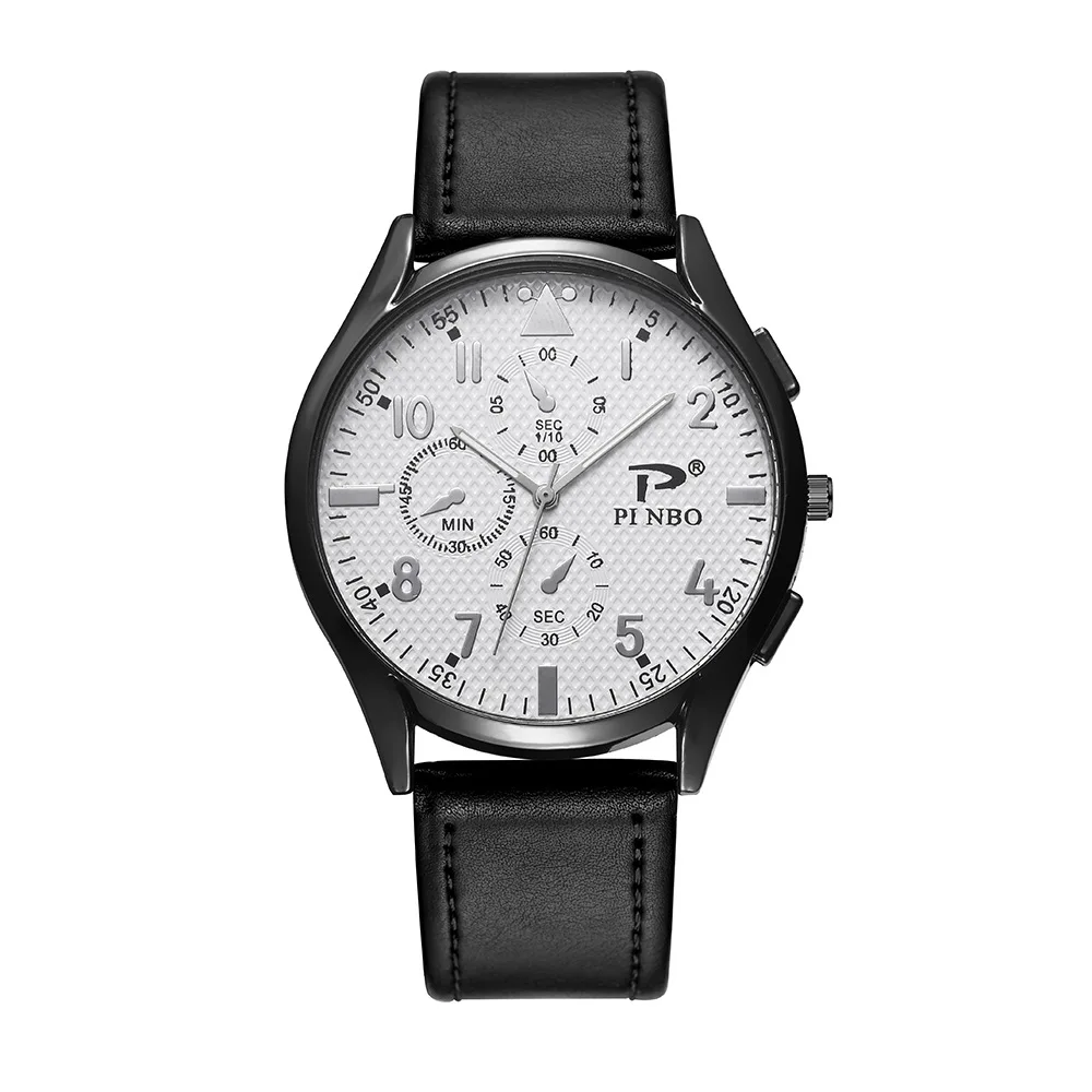 

2021 New fashion wholesale Relojes Hombre Leather analog quartz watch for men 2021