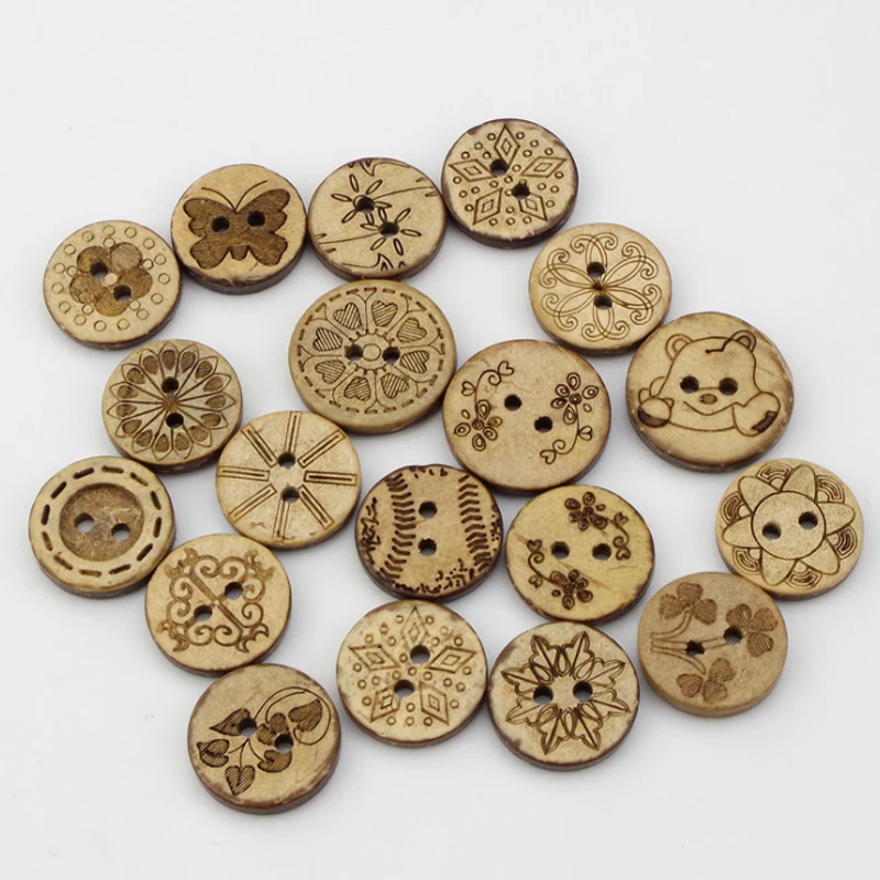 new style flat wood button supplier