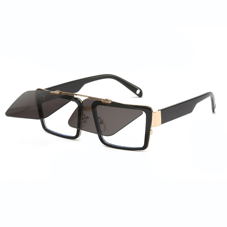 

2020 New Trendy Flip Up Sunglasses China Factory Wholesale Vintage Style Candy Color Metal Sun Glasses