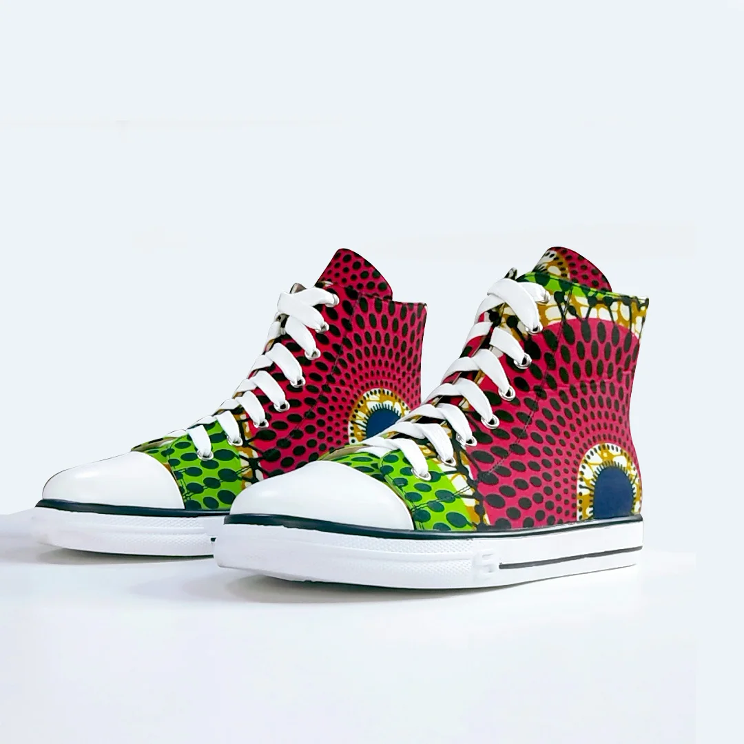 

Women Shoes Sneakers Fashion Custom Printed African Girls High Top Canvas Shoes For Teenagers Girls, Colorful