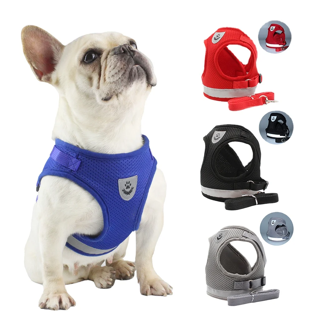 

Manufacturer Hot Sale Adjustable Reflective Breathable Mesh Dog Harness Custom