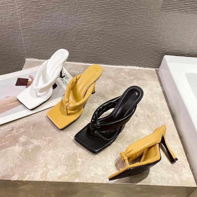 

New-arrivals summer high heels shoes for women breathable high heels sandals ladies slip-on flip flops heels shoes, Pictures shown
