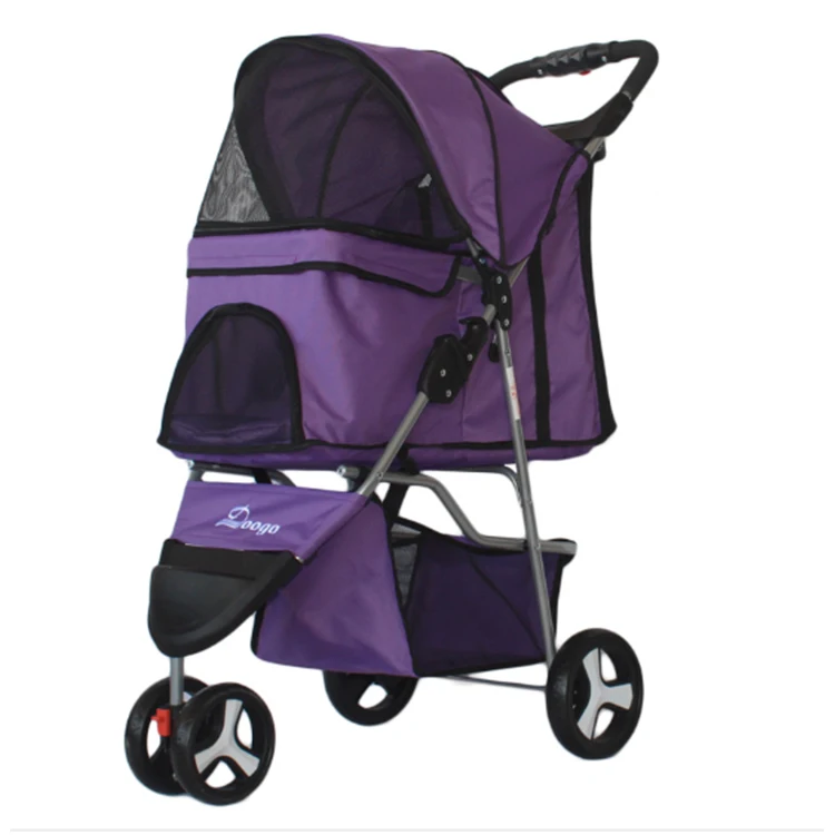 

Dog Stroller Pet Stroller Cat Strollers Jogger Folding Travel Carrier Durable 3 Wheels, Customized color