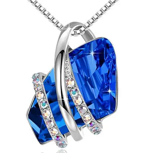 DAIHE Fashion Jewelry Irregular Crystal Geometric Birthstone Necklace Ladies Zircon Clavicle Chain