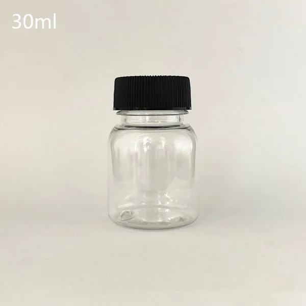 30毫升pet广口罐/宽口刷瓶子,1oz塑料胶水瓶的酚醛塑料刷子盖子,30