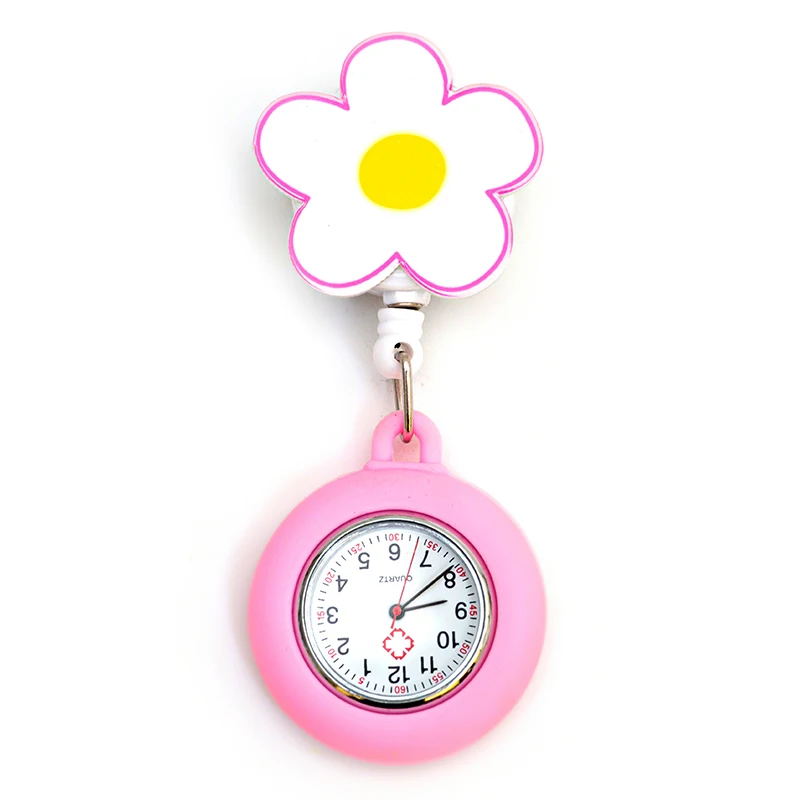 

Custom Logo Best Price Colorful Reloj Silicone Brooch Fob Portable Waterproof Quartz Pocket Nurse Watch, Customized