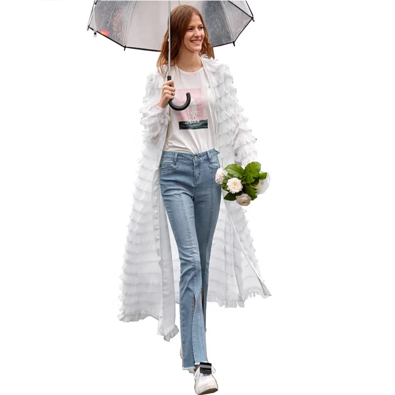 

Hot Selling Women Fashion Autumn Plus Size Long Tassel Kimono Kaftan Cardigan, Black, white or custom