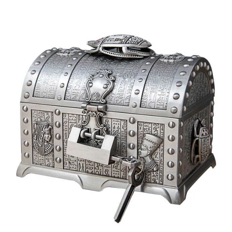 

Hot Creative European-style Multi-layer Egyptian Dung Beetle Jewelry Home Decors Metal Storage Box, Picture