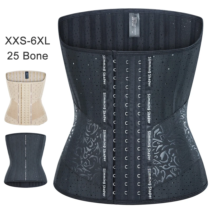 

2021 Design Flower Print Xxs Breathable Women Cintura Fajas Belt Corset Latex 25 Steel Bone Latex Waist Trainer Private Label, Black,skin