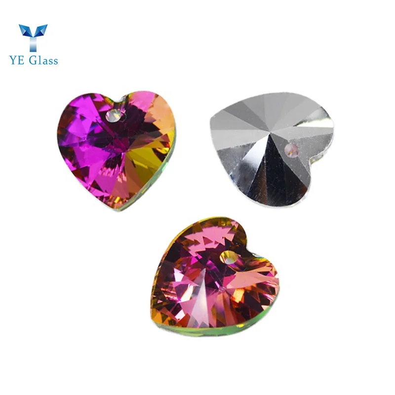 

Fashion Design Elegant Faceted Crystal Pendant Heart Shape For Jewelry DIY Ornament