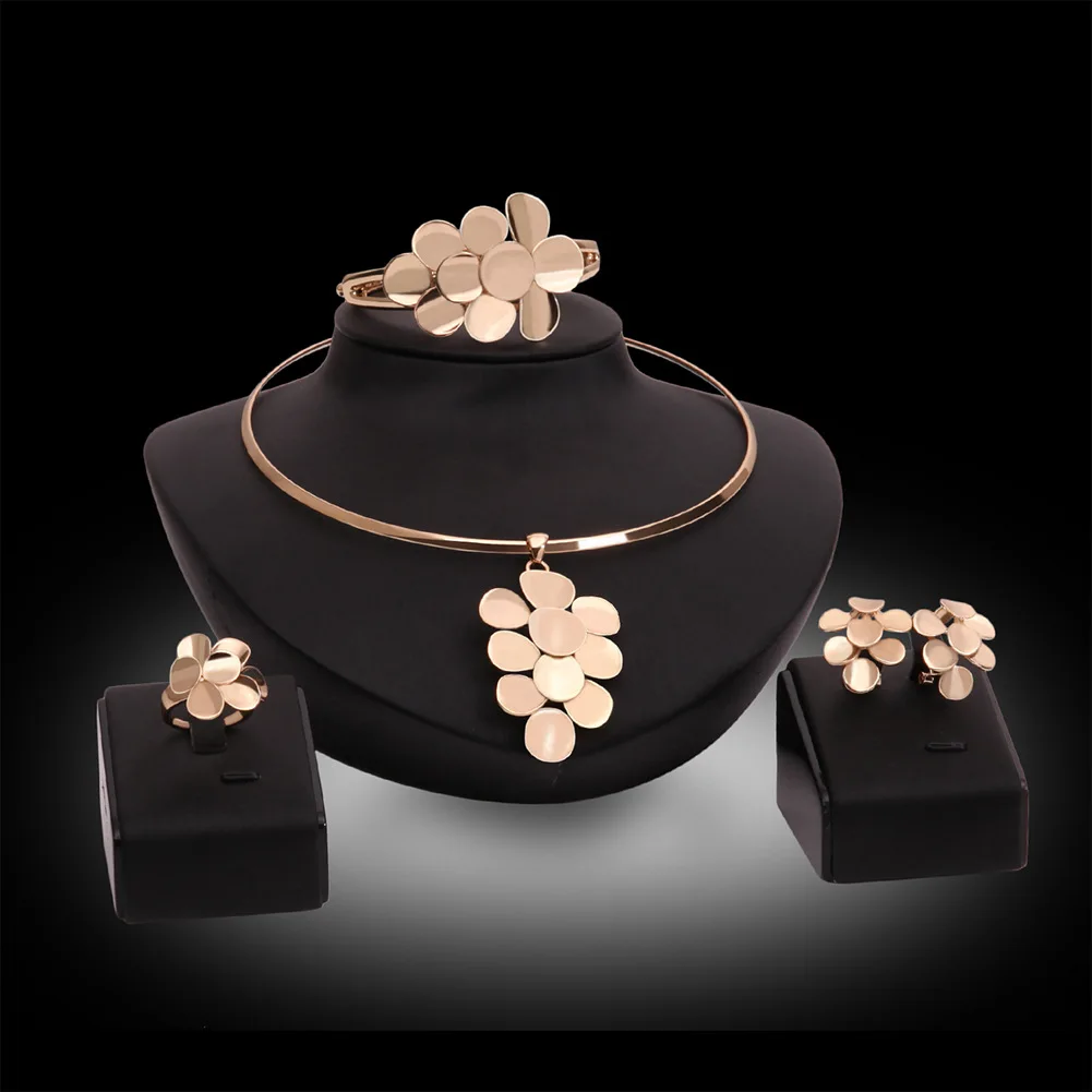 

Wholesale Gold Filled Jewelry Set Big Jewelry Set Necklace Bracelet Earrings