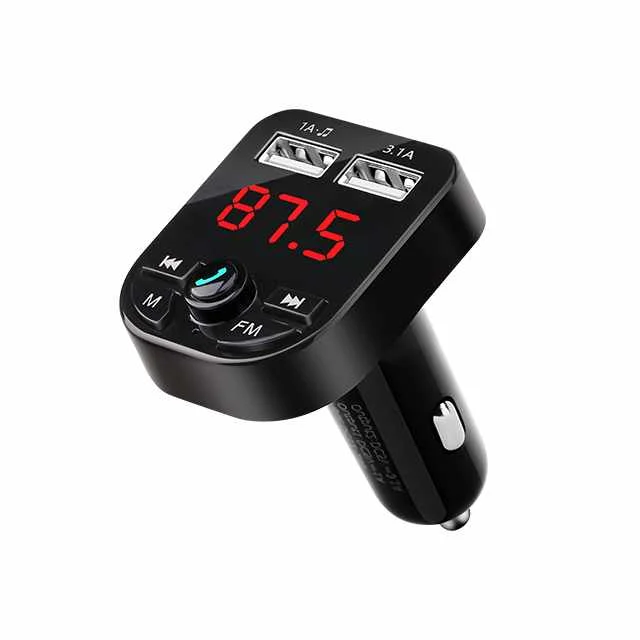 

Blue5.0tooth Radio Transmitter Adapter Car Kit with Hand-Free Calling