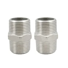 3//8/" BSPT MACHO X 3//8/" Macho BSPT Hex Pezón Acero Inoxidable 304 Tubo Montaje