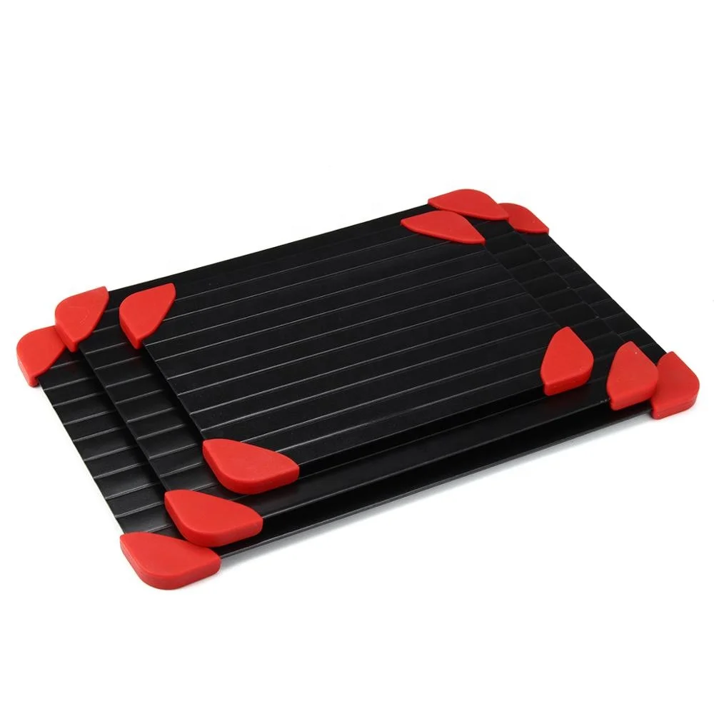 

Hot Seller Meat and Frozen Foods Tools Thawing Board Plate Defrost Tray Fast Meat Defrosting Tray, Red ,green