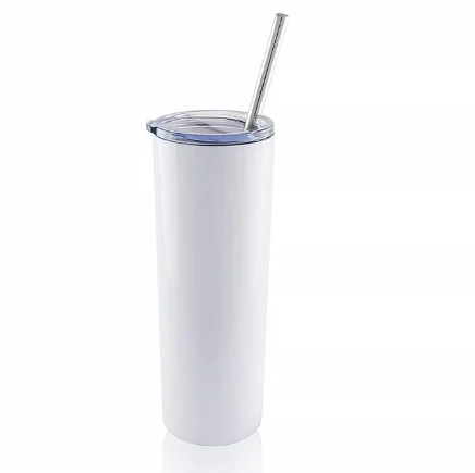 

Wholesale 20oz Double Wall Stainless Steel Slim Tumbler Dye Sublimation Blank Tumblers with Lid Straw, Customized color