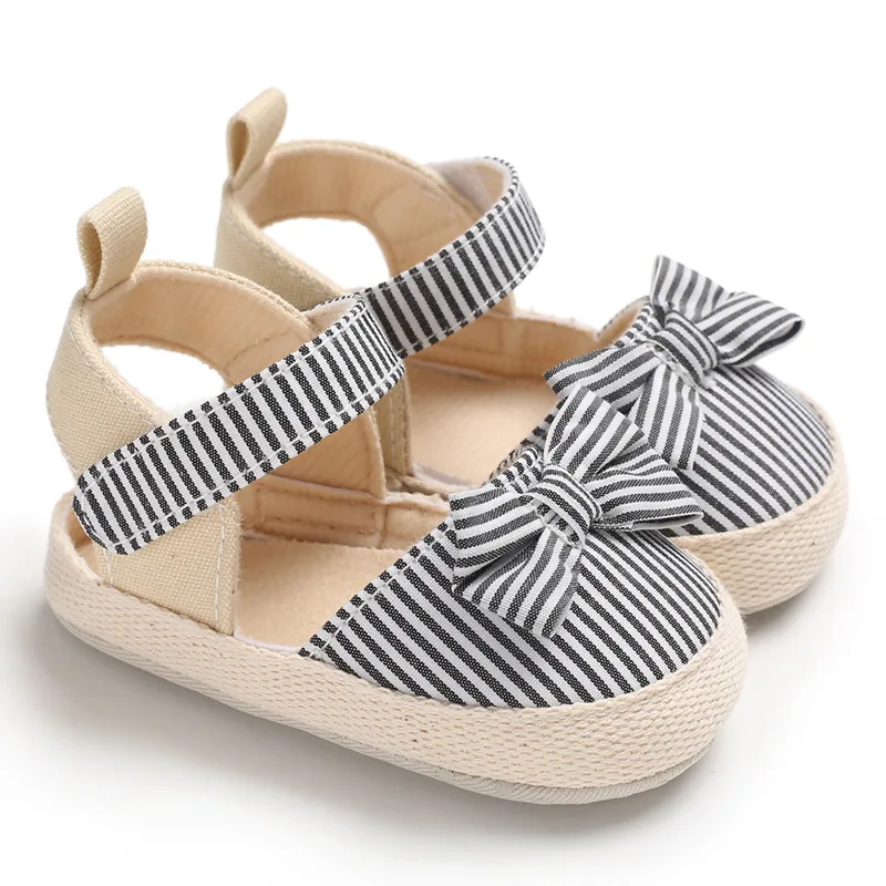 

2021 Summer Newborn Baby Girls Bowknot Infant Soft Princess Shoes