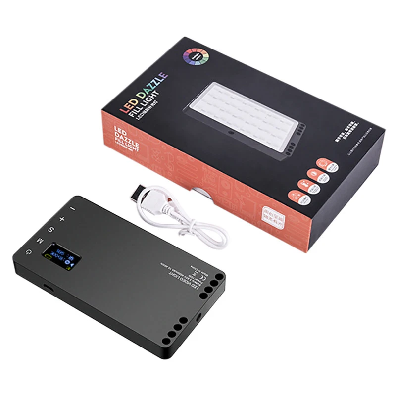 

Multi-Functiun RGB Led Mini Pocket Fill Camera Light Full Color Output Video Light Kit Dimmable 3000k-6000k Bi-color Panel Light