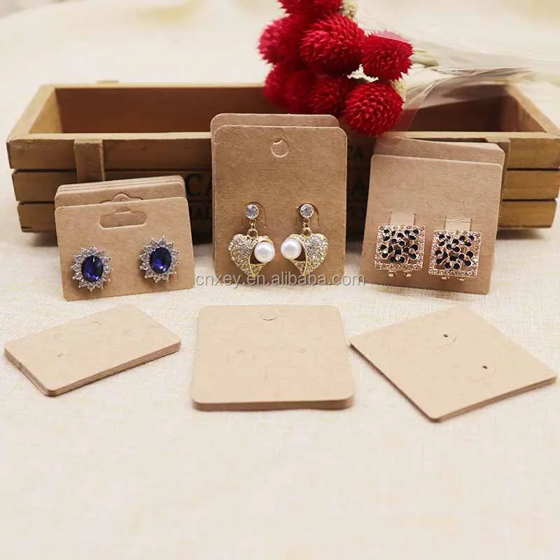 

kraft paper card jewelry display cards blank earring kraft paper card