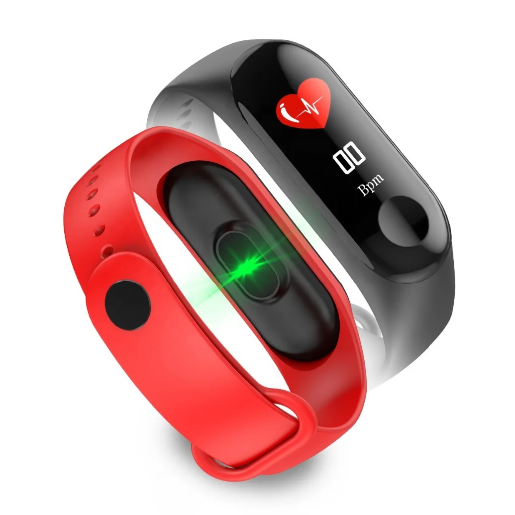 

Pedometer Heart Rate Monitor Waterproof Fitness Tracker Smart Watch for Android & IOS Phone M3 Smart Band