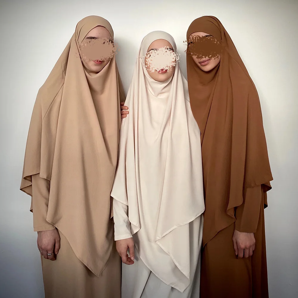 

Cheap Khimar Muslim Scarf Women Hijab Islam Borka Khimar Chador Niqab Burqa Overhead Tie Back Instant Hijab Jilbab Nida Khimar