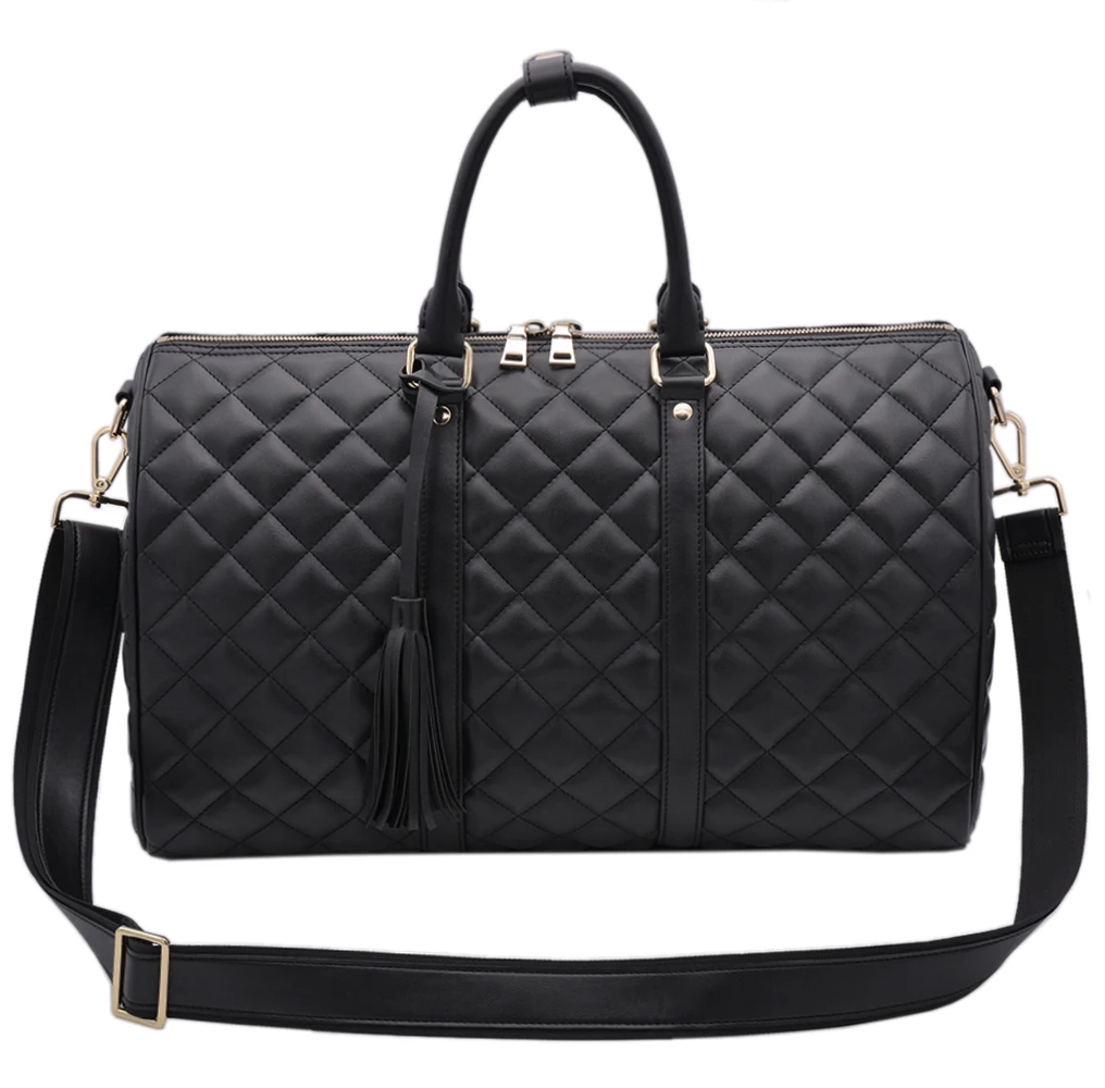 
Executive Travel Bag Set Vegan Leather Weekender Backpack & Duffel Carry On Size With Laptop Sleeve 