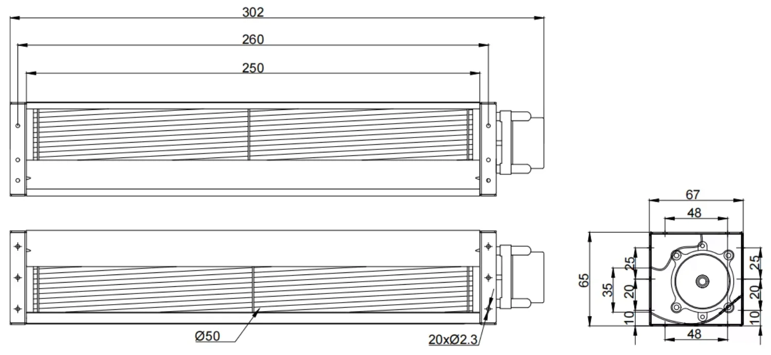 Cross Flow Fan, 24V, Tangential, HVAC - detail 12
