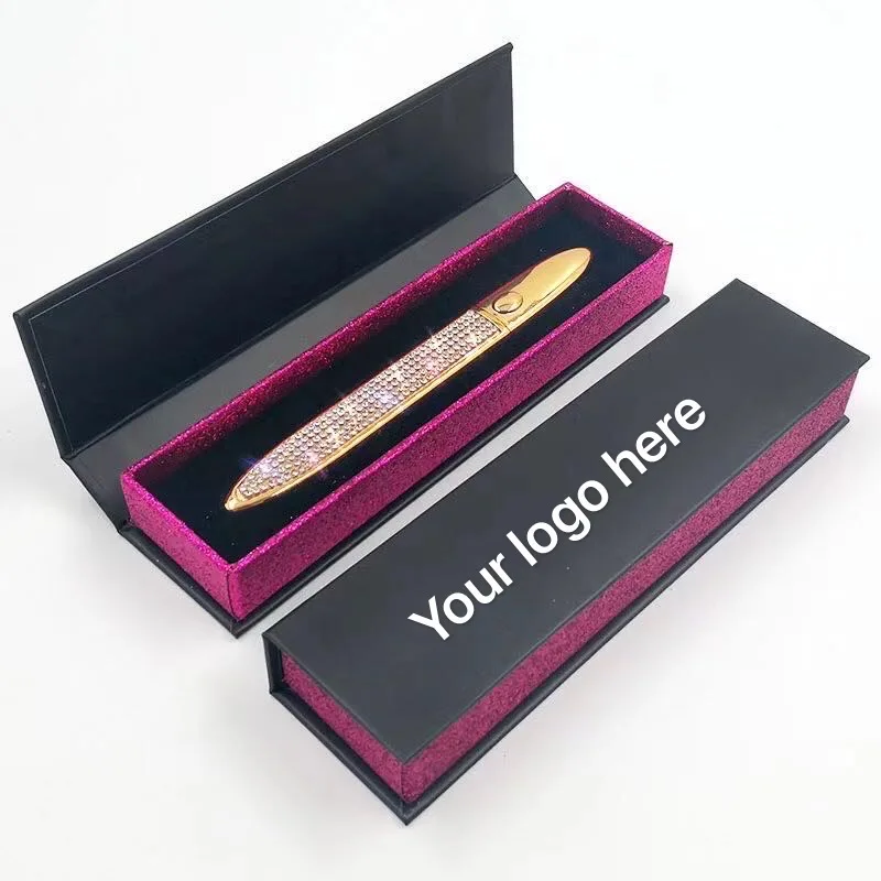 

eyelash vendor customized boxes with glue eyelash glue pen eyeliner, Black