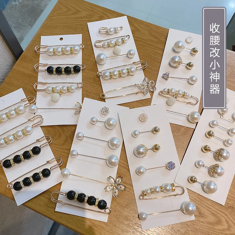 

Artifact Waist Adjustment Anti-light Buckle Brooch Pin Fixed Clothes Needle pearl brooch