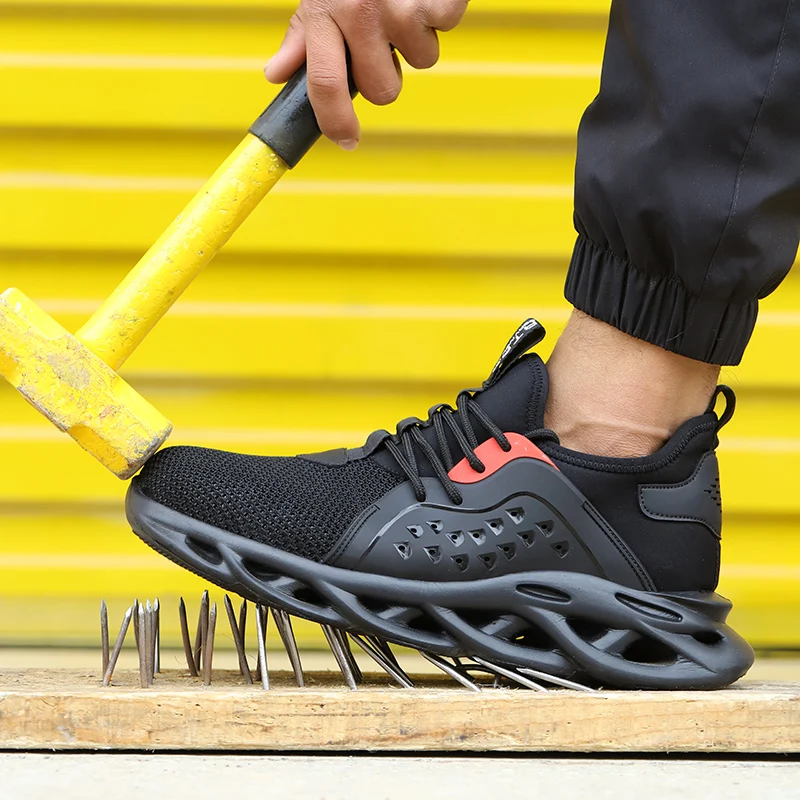 

Hot Selling Breathable Work Boot Casual Trainers Steel Toe Lightweight Men Safety Shoes