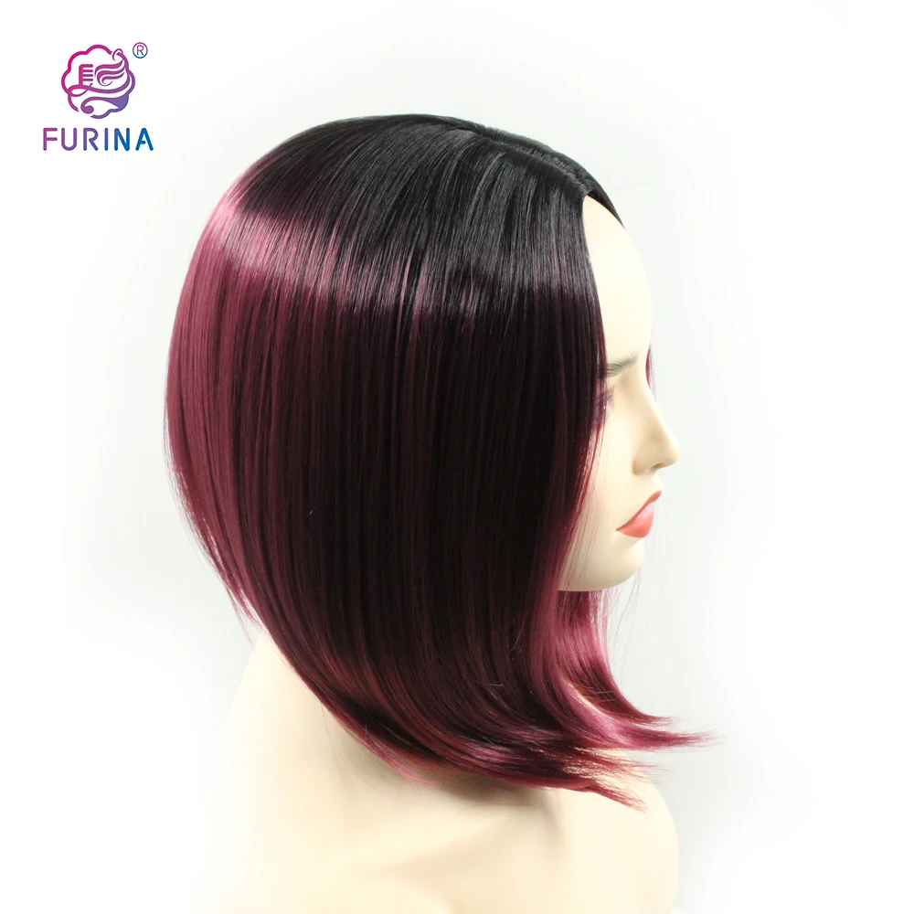 

Hot sales red bob straight synthetic wigs heat resistant high quality synthetic wigs for black women