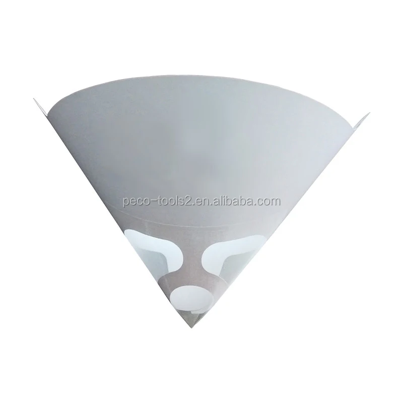 190 / 125 Micron Fine Paper Cone Filter Paint Strainer With Nylon Mesh Outside
