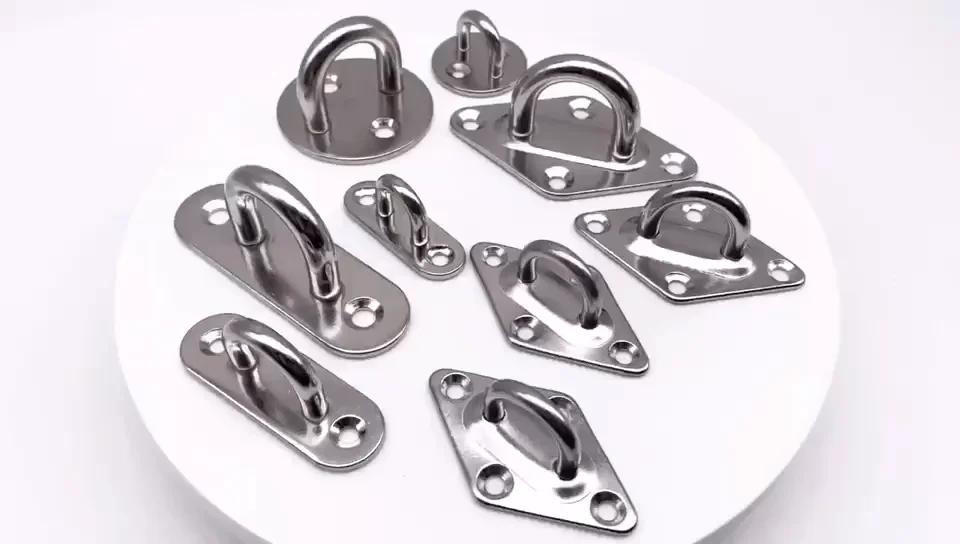 工厂价格不锈钢圆形垫眼带环焊接船用船环垫眼板五金索具