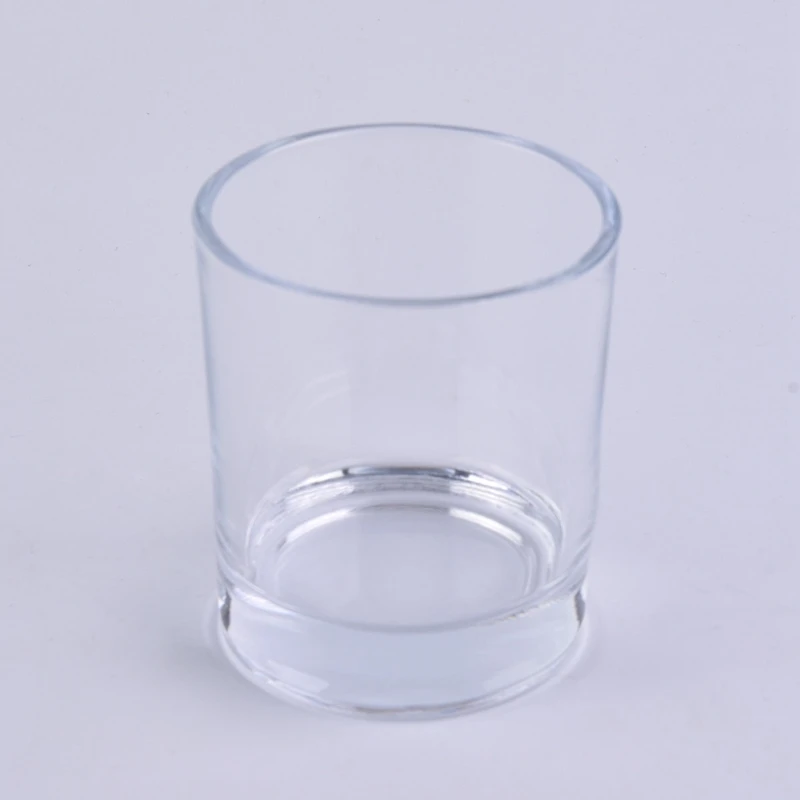 7oz thick base glass candle jar