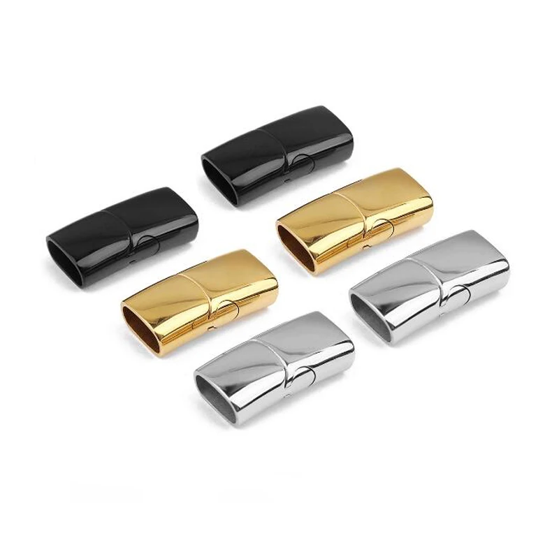 

High Polished Stainless Steel Magnetic Clasps Wholesale, Magnetic Bracelet Clasp, Steel color/black/gold/rose gold,can be plated as per your request