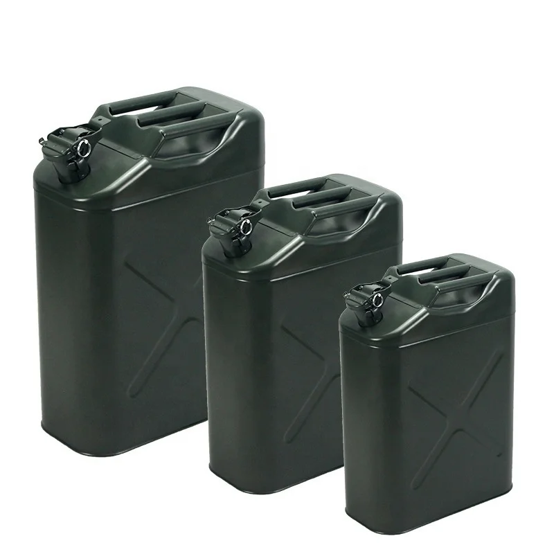 
Professional Ammo Standard Green Steel 5L 10L 20L Fuel Tank Gas Diesel Gasoline Jerry Can 