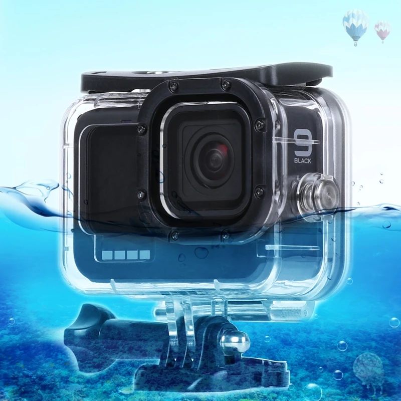 

New Designs 45m Waterproof Housing Protective Case with Buckle Basic Mount & Screw For GoPro HERO9 Black