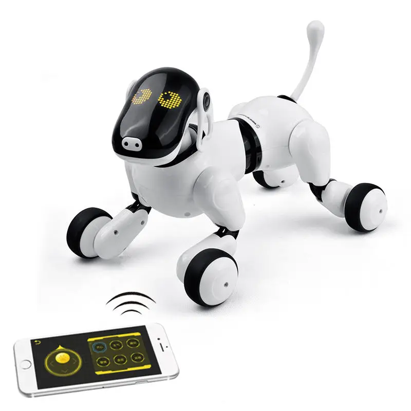 

Hendee 1803 voice control ai quadruped talking robot dog toy smart programming for kids educational gift